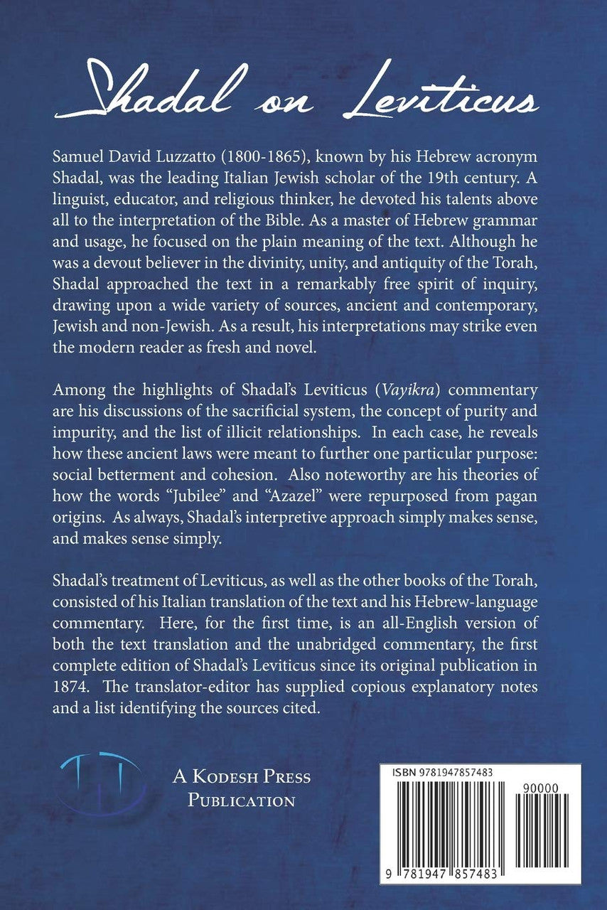 Shadal on Leviticus -Klien (BKE-SHOL)