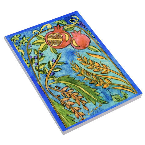Blue Pomegranates Decorative Notepad