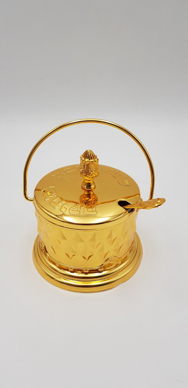 Gold Honey Dish w/Handle (HD-46611G)