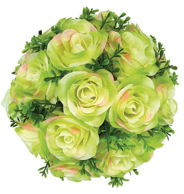8" Rose Ball with Leaves, Multiple Colors (CLA-20160296)