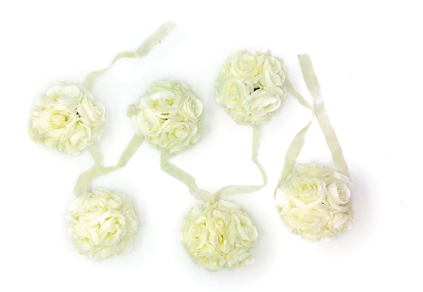 9' Garland with 6 Rose Balls, Multiple Colors (CLA-20160221)