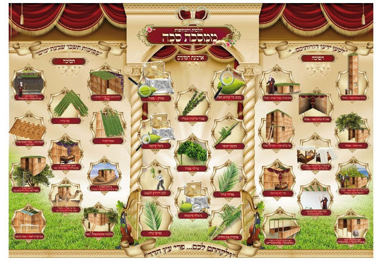 Laminated Poster 20" x 28"-- Hilchot Sukkah (P887)