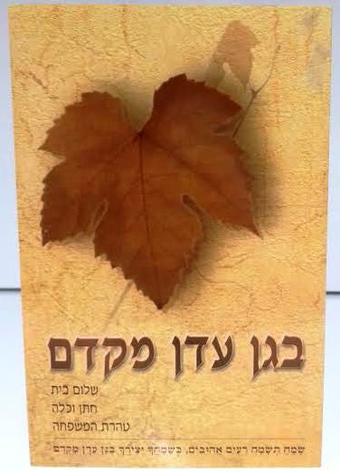 B'Gan Eden MiKedem- HEBREW בגן עדן מקדם ר' שלמה ארוש by Rabbi Shalom Arush (BKH-BEM)