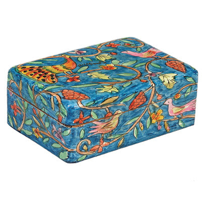 Blue Peacock Medium Jewelry Box