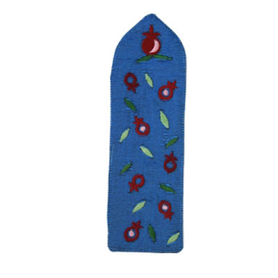 Teal Pomegranate Embroidered Bookmark