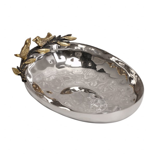 Emanuel Steel Bowl (Candy Dish) w/ Tree of Life Branch 5" (EM-BOA3)