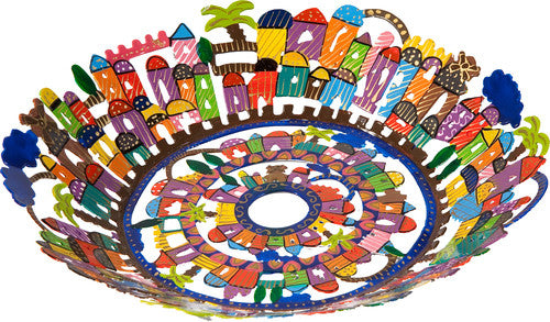 Bowl- Small Laser Cut+ Hand Painting- Jerusalem (EM-BOS4)