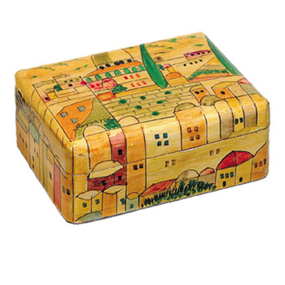 Brown Jerusalem Small Jewelry Box EM-BS4