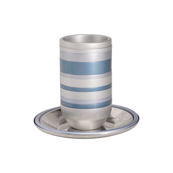 Kiddush Cup w/ Lines Design-Grays (EM-CAB5)