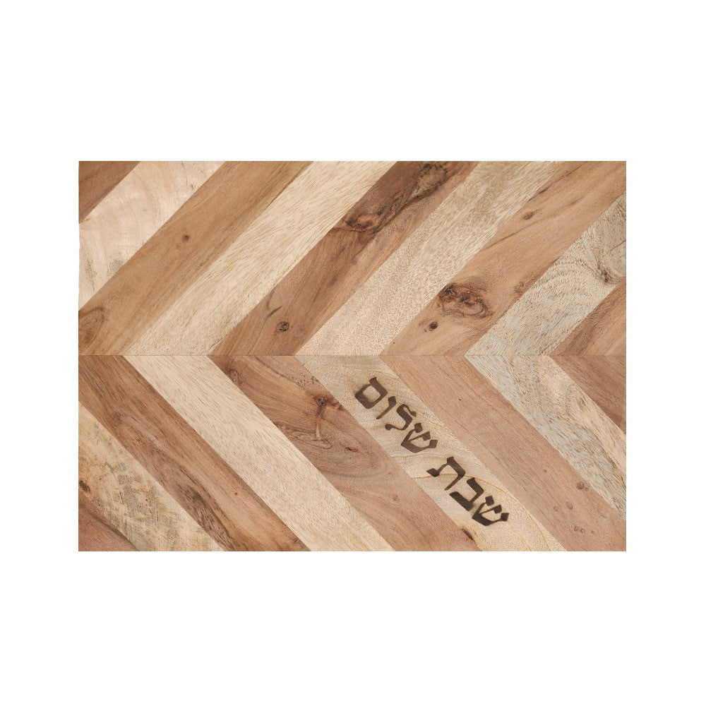 Emanuel Oblong Various Woods Challah Board Rectangle Design 16"x12" (EM-CBD15)