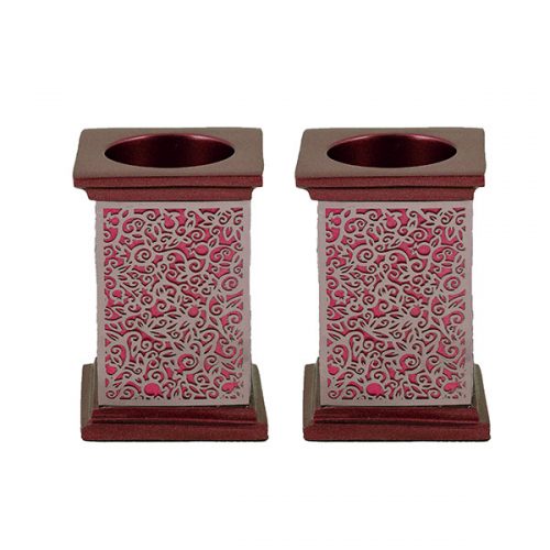 Emanuel Square Candlesticks w/ Full Metal Cutout (EM-CG)