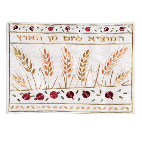 Bright Wheat Machine Embroidered Challa Cover (EM-CME2)