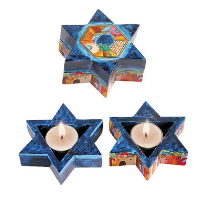 Jerusalem Star of David Candlesticks