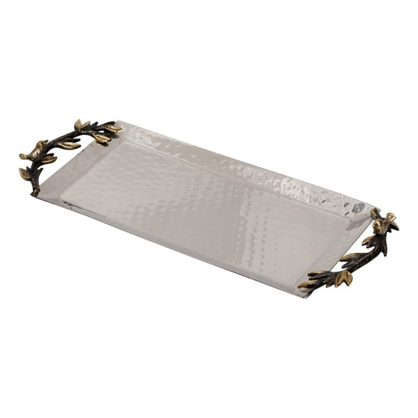 Emanuel Hammered Tray 5" x 11" Tree of Life Branch (EM-TRC3)