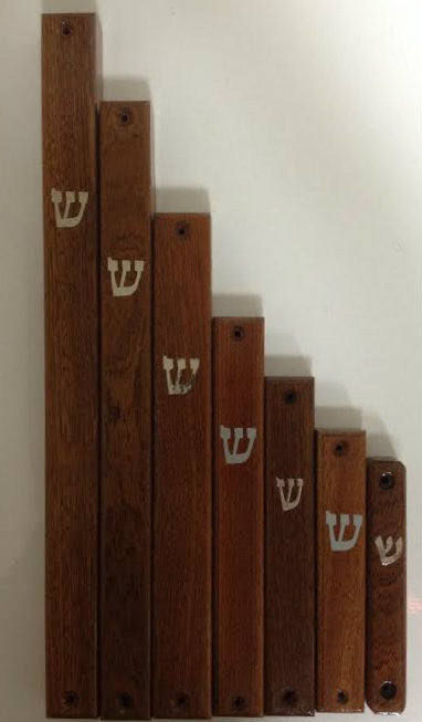 Dark Wood Flat Mezuzah Case 24cm (MZ-DWMF24)