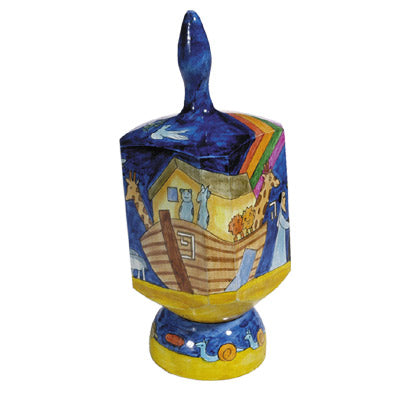 Emanuel Painted Extra Large Dreidel With Stand (EM-DXL-3)
