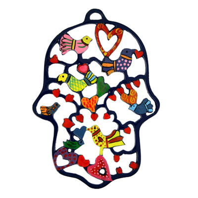 Hamsa Laser Cutout Birds & Hearts (EM-HCL-2)
