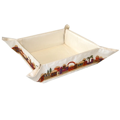Emanuel Embroidered Folding Basket Jerusalem (EM-MB-1)