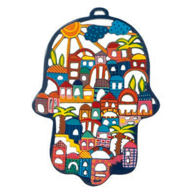 Large Hamsa Laser Cut Jerusalem (EM-MHL-4)