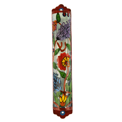 Laser Cutout Mezuzah Flowers (EM-MLC-3)
