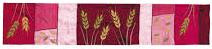 Emanuel Table Runner Wheat/Maroon 80' (EM-RWM80)