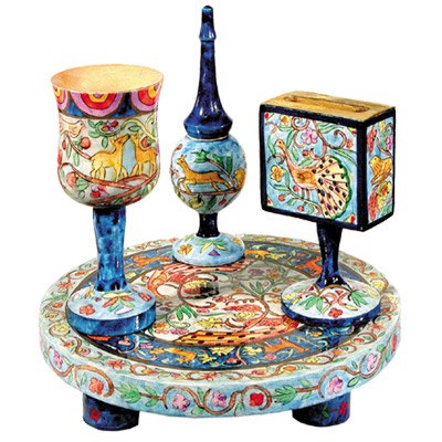 Yair Emanuel Wooden Havdallah Set - Oriental HAV-2