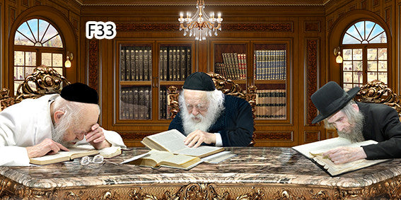 3 Litvish Rabbis - 20" x 28" (J10F32NLG)