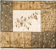 Tfillin Bag Patches & Embroidery Pomegranate Silver/Gold (EM-FE-2S)