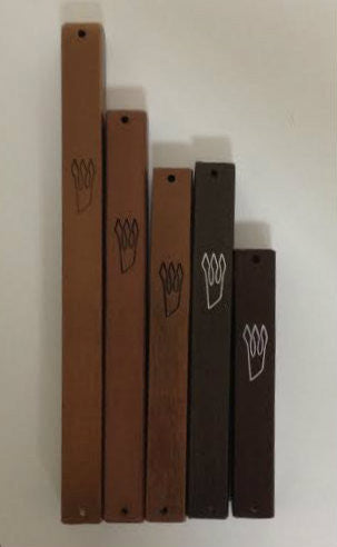Brushed Metal Mezuzah Case- Brown 7cm (MZ-FMM05-07)