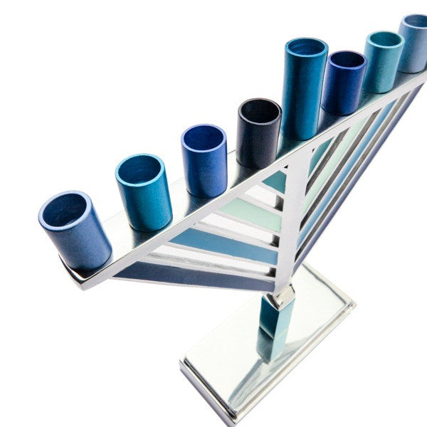 Emanuel Chabad Menorah Small-Blue (EM-HAH2)