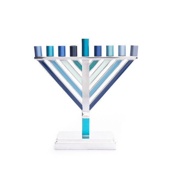 Emanuel Chabad Menorah Small-Blue (EM-HAH2)