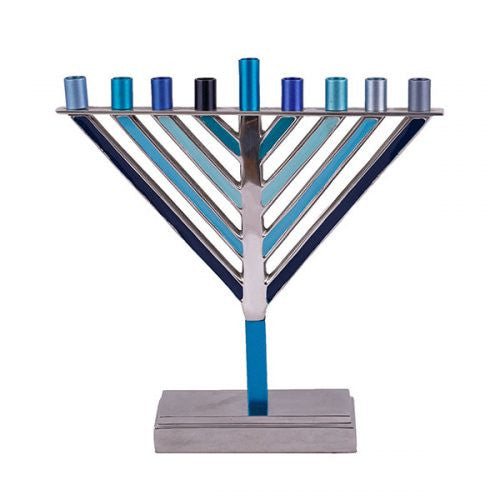 Emanuel Chabad Menorah Large-Blue (EM-HAJ2)