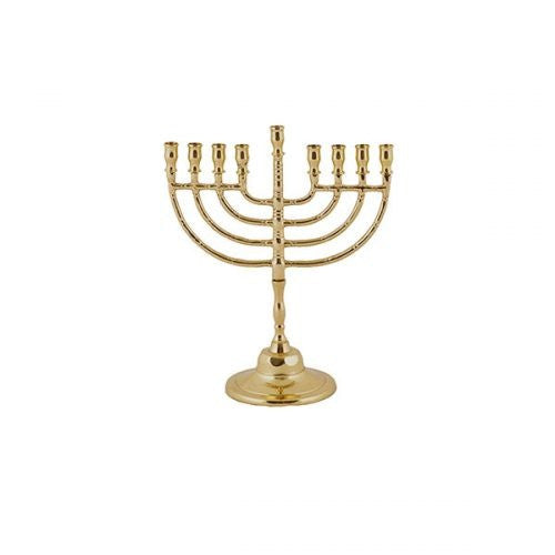 Emanuel Brass Menorah--Circles 8" (EM-HBC1)