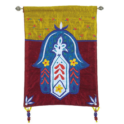 Color Chamsa Flowers Wall Hanging