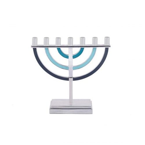 Emanuel Small Classic 7 Branch Menorah - Blue (EM-HOS2)