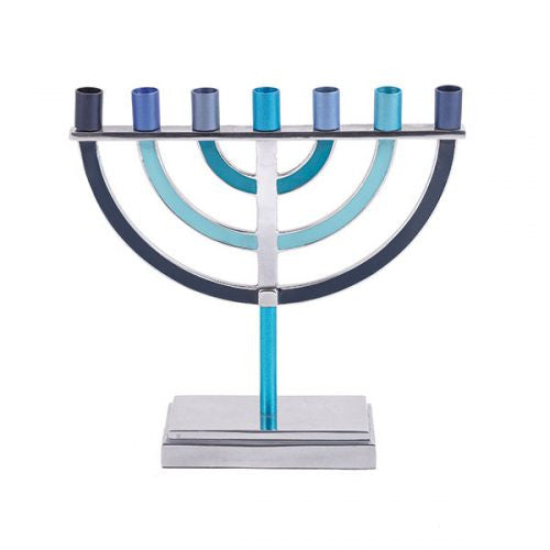 Emanuel Large Classic 7 Branch Menorah - Blue (EM-HRS2)