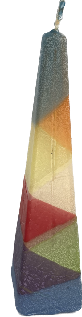 Pyramid Shape Havdallah Candle Triangle Color Design (Asst. Colors) (HV-HMCPC)