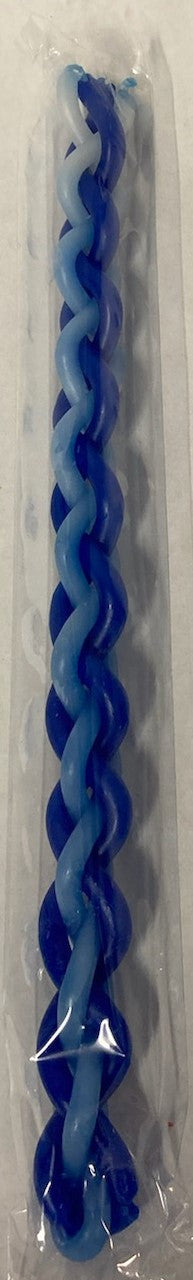 Blue and White Round Havdalah Candle (HV-BWRND)