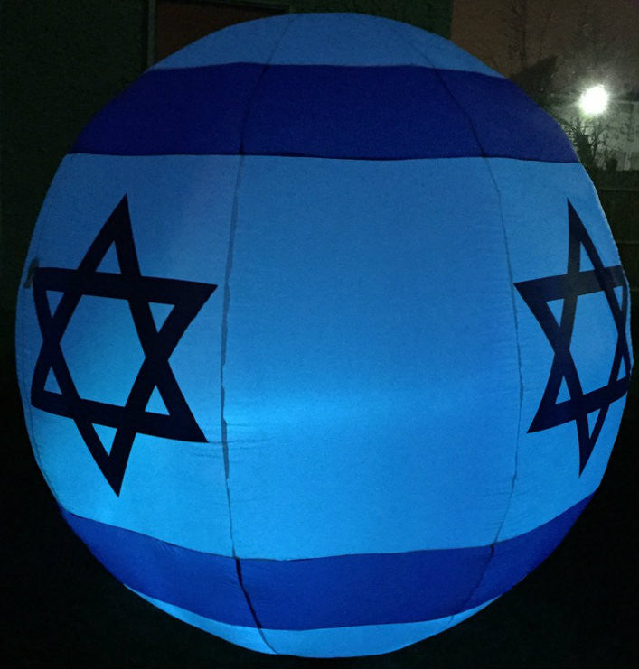 Inflatable Star of David Ball Decoration with LED Lights-- 6ft (ID-SB6F)