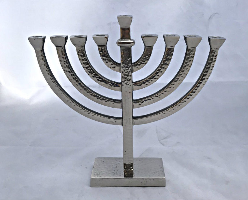 Hammered Menorah - 9" (M-9483)