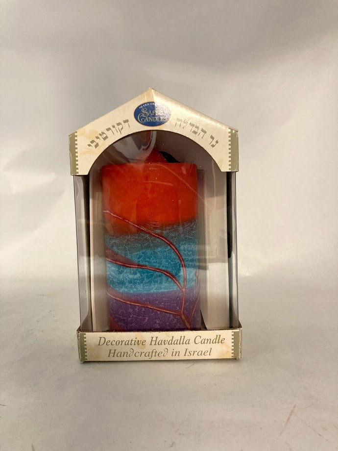 Round Havdallah Candle Colored 3x6 (HV-HMC3x6)