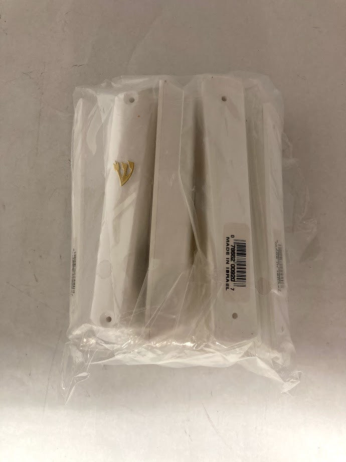 White Plastic Mezuzah Case 10cm-12 Pack (MZ-PMCW12-10)