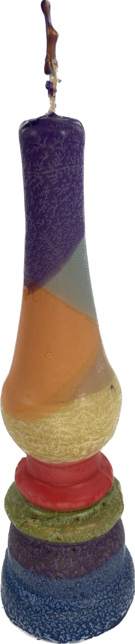 Torch Shape Havdallah Candle Triangle Color Design (Asst. Colors) (HV-HMCTC)