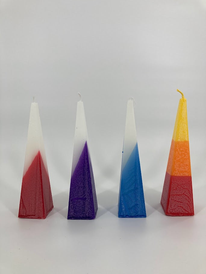 Pyramid Shape Havdallah Candle (HV-HV10)