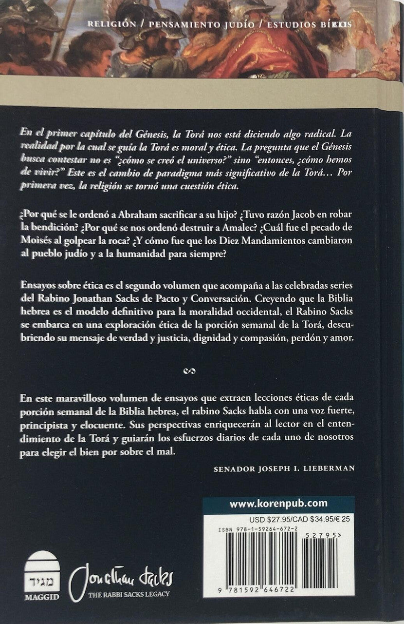 Ensayos Sobre Etica by Rabbi Jonathan Sacks (BKS-ENSE)