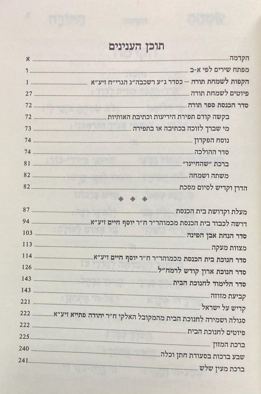שמחת התורה-הקפות לש"ת-הכנסת ס"ת-חנוכת הבית S/C 6.5"x4.5" (BK-SIT)