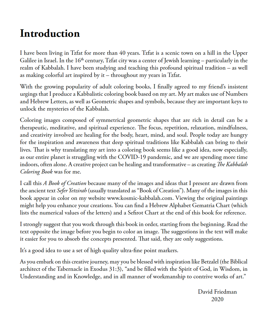 The Kabbalah Coloring Book-David Friedman (BKE-TKCB)