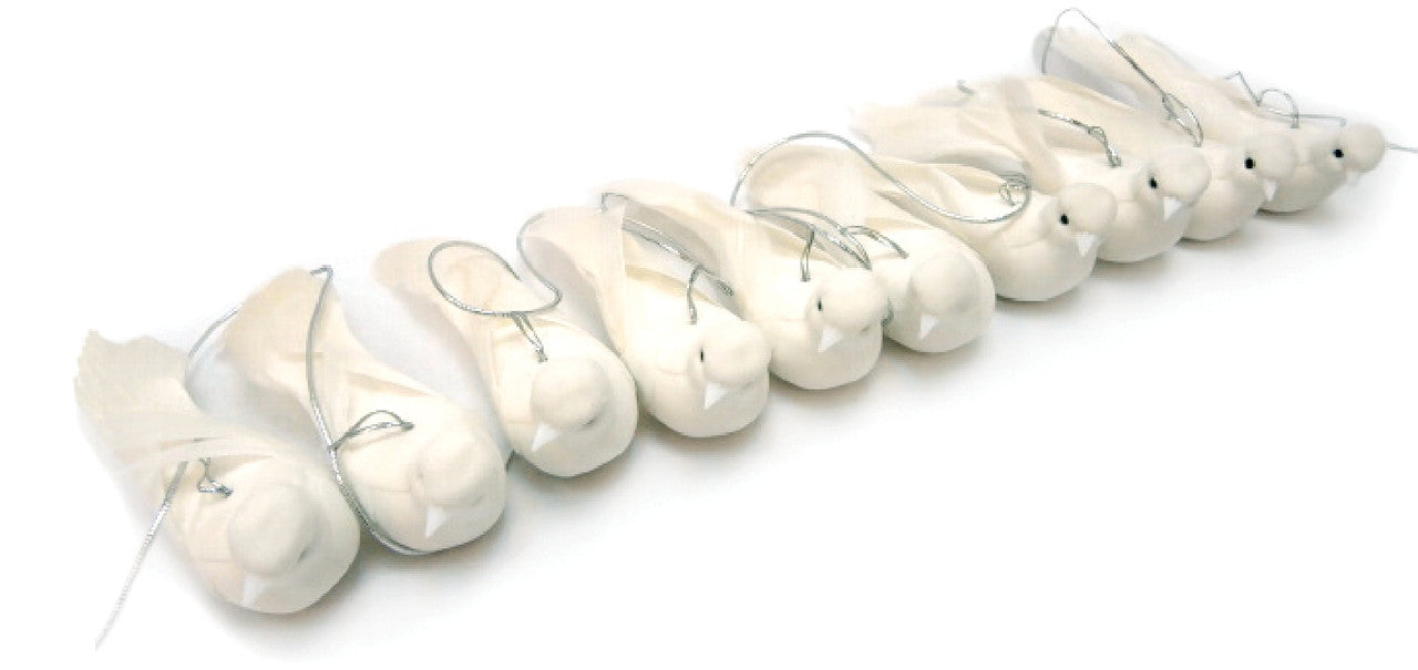 9' dove garland with 10 6" doves (L100088)
