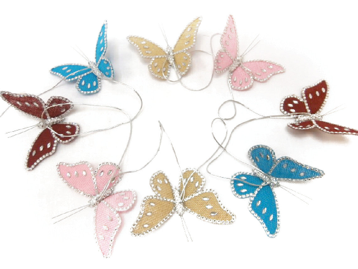 9' Butterfly garland with 8 6" butterflies (L100097)