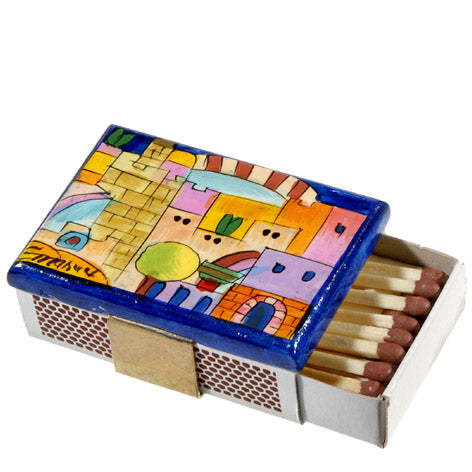 Jerusalem Colorful Match Box Holder with Matchbox